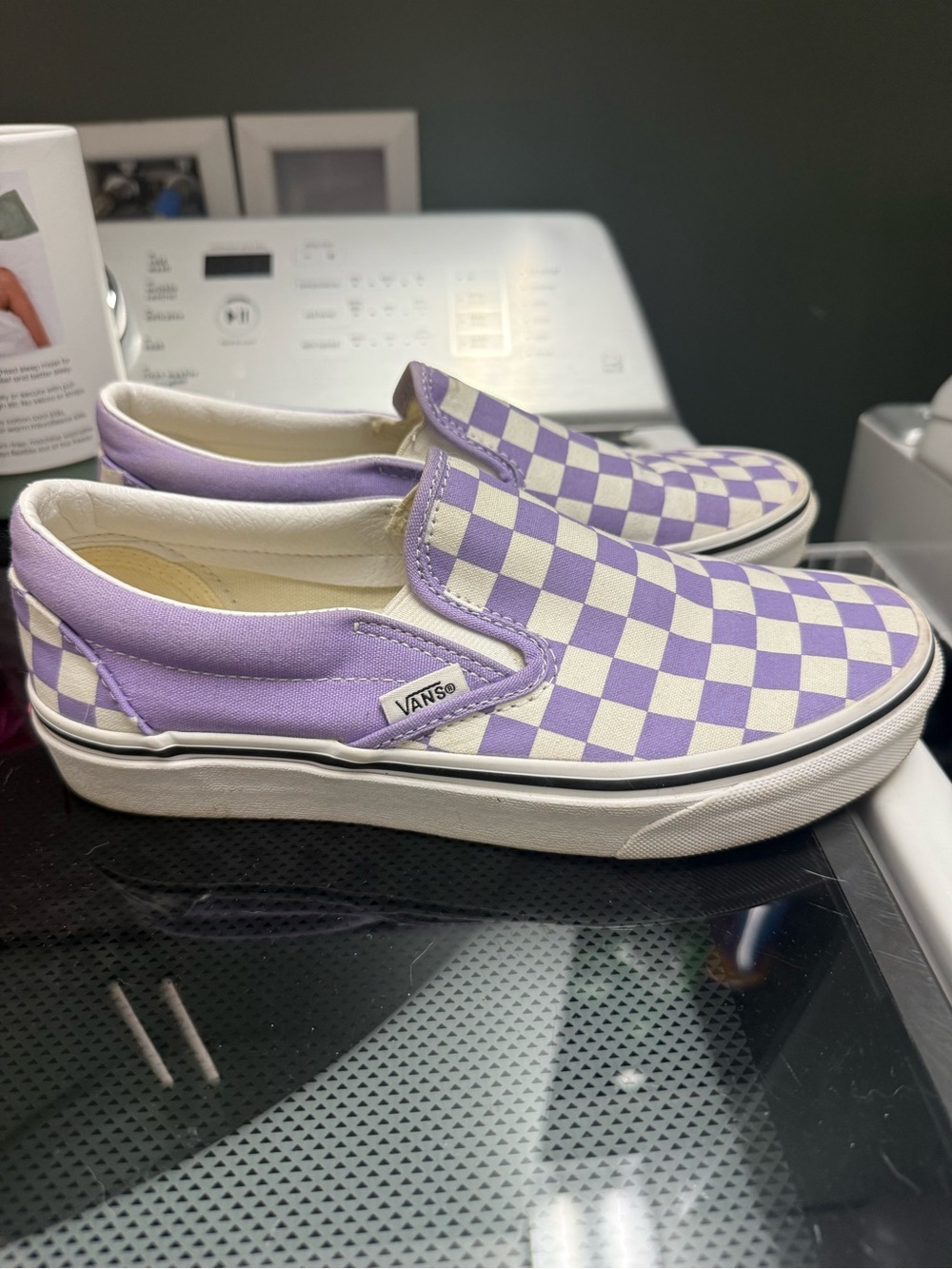 Vans Checkerboard Slip-On - Lavender & White